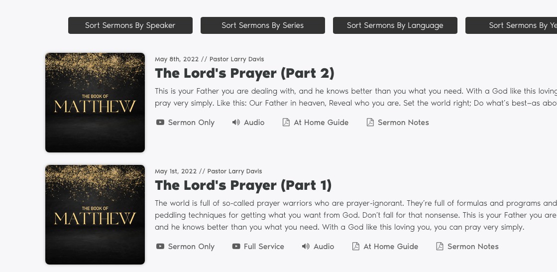 Northgate Sermons and Guides